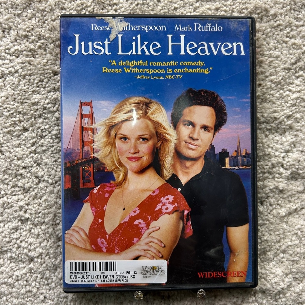 Just Like Heaven DVD 2005 Widescreen Reese Witherspoon Mark Ruffalo Bonus